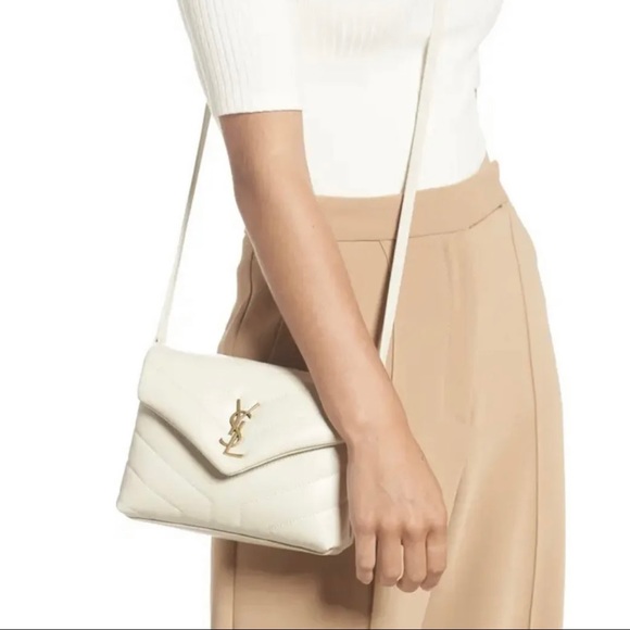 Yves Saint Laurent Handbags - SAINT LAURENT YSL Toy Loulou Matelassé Leather Crossbody Bag - Crema Soft $1850